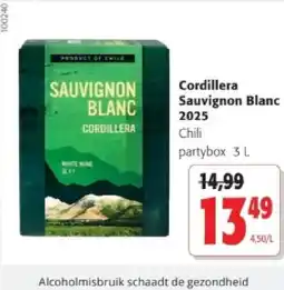 Colruyt Cordillera Sauvignon Blanc 2025 aanbieding