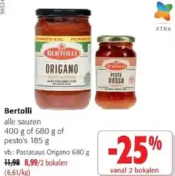 Colruyt Bertolli alle sauzen 400 g aanbieding