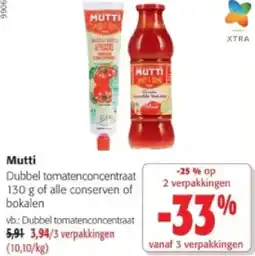 Colruyt Mutti Dubbel tomatenconcentraat 130 g aanbieding