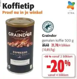 Colruyt Graindor gemalen koffie 500 g aanbieding