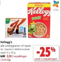 Colruyt Kellogg's alle ontbijtgranen of repen aanbieding