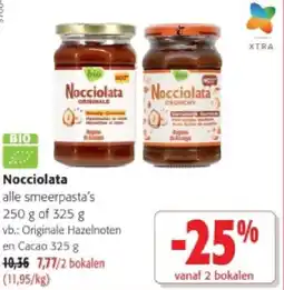 Colruyt Nocciolata alle smeerpasta's 250 g aanbieding