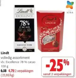 Colruyt Lindt Excellence 78% cacao 100 g aanbieding