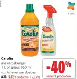 Colruyt Carolin Carolin Parguets Mode Carolin ULTRA alle verpakkingen 1 L of sprays 650 ml aanbieding