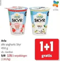 Colruyt Arla alle yoghurts Skyr 450 g aanbieding