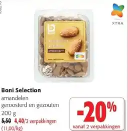 Colruyt Boni Selection amandelen geroosterd en gezouten 200 g aanbieding