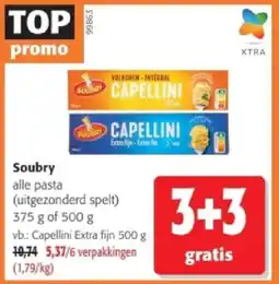 Colruyt Soubry Capellini Extra fijn 500 g aanbieding
