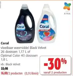 Colruyt Coral vloeibaar wasmiddel Black Velvet aanbieding