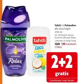 Colruyt Tahiti of Palmolive alle douchegels 250 ml aanbieding