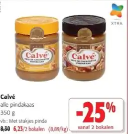 Colruyt Calvé alle pindakaas 350 g aanbieding