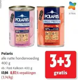 Colruyt Polaris alle natte hondenvoeding 400 g aanbieding