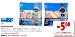 Colruyt Boni Selection alle kabeljauw 1 kg of 500 aanbieding