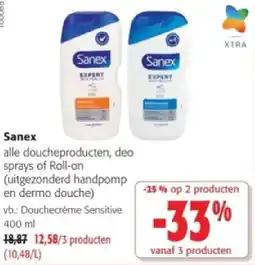 Colruyt Sanex alle doucheproducten aanbieding