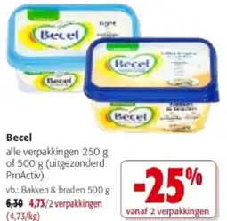 Colruyt Becel alle verpakkingen 250 g aanbieding