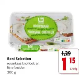 Colruyt Boni Selection roomkaas knoflook en fijne kruiden 200 g aanbieding
