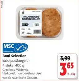 Colruyt Boni Selection Kabeljauwburgers aanbieding