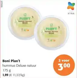 Colruyt Boni Plan't hummus Deluxe natuur aanbieding
