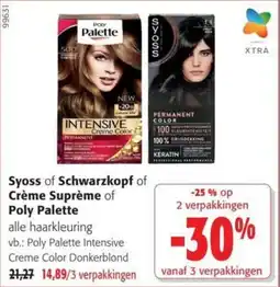 Colruyt Syoss of Schwarzkopf of Crème Suprème of Poly Palette aanbieding