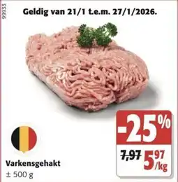 Colruyt Varkensgehakt aanbieding