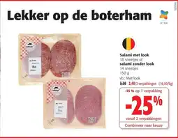 Colruyt Salami Met Look of Salami Zonder Look aanbieding