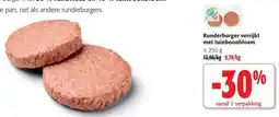 Colruyt Runderburger verrijkt met tuinboonbloem aanbieding