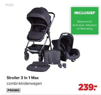 Baby-Dump Stroller 3 in 1 Max aanbieding