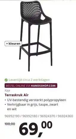 Hanos Kaja Terraskruk Air aanbieding