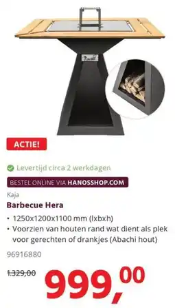 Hanos Kaja Barbecue Hera aanbieding