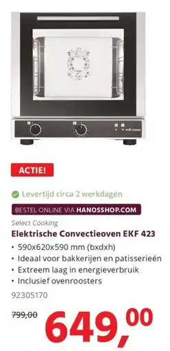 Hanos Select Cooking Elektrische Convectieoven EKF 423 aanbieding