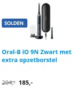 Coolblue Oral-B IO 9N Zwart met extra opzetborstel aanbieding