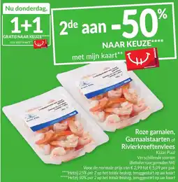 Intermarché Roze garnalen, Garnaalstaarten of Rivierkreeftenvlees aanbieding