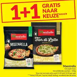 Intermarché Maestrella Geraspte kaas aanbieding