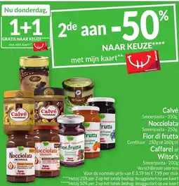 Intermarché Calvé Smeerpasta, Nocciolata Smeerpasta, Fior di frutta Confituur of Witor's smeerpasta aanbieding