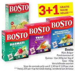 Intermarché Bosto Rijst, Bulgur Parelcouscous of Quinoa of Saus aanbieding