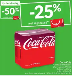 Intermarché Coca-Cola Gamma gearomatiseerd Cherry, Lemon of Vanilla aanbieding