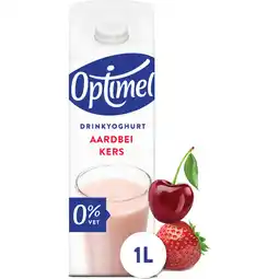 Albert Heijn Optimel Drinkyoghurt aardbei-kers aanbieding