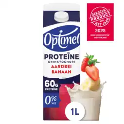 Albert Heijn Optimel Proteïne drinkyoghurt aardbei banaan aanbieding