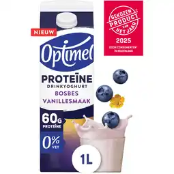Albert Heijn Optimel Drinkyoghurt protein bosbes vanille aanbieding