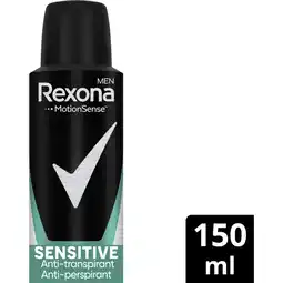 Albert Heijn Rexona Men sensitive anti-transpirant spray aanbieding