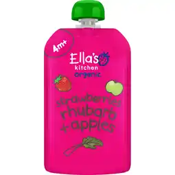 Albert Heijn Ella's kitchen Aardbeien, rabarber + appels 4m+ bio aanbieding