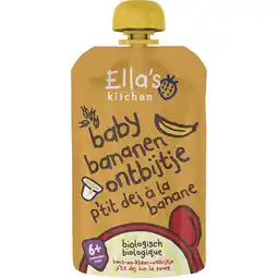 Albert Heijn Ella's kitchen Baby bananen ontbijtje 6m+ bio aanbieding