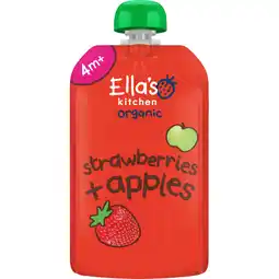 Albert Heijn Ella's kitchen Aardbeien + appels 4m+ bio aanbieding