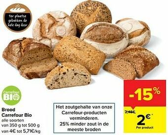 Carrefour Brood carrefour bio aanbieding