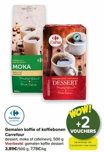 Carrefour Gemalen koffie dessert aanbieding