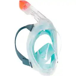 Decathlon Snorkelmasker voor volwassenen Easybreath 500 met tas turquoise aanbieding
