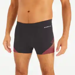 Decathlon Zwemboxer voor heren 500 Fiti zwart/rood aanbieding