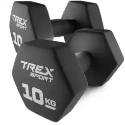 Decathlon Neopreen dumbbell set Trex Sport TX-100VD 2×10 kg gietijzer aanbieding