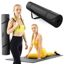 Decathlon Fitnessmat voor Yoga & Pilates Trex Sport 190x80cm zwart 10mm aanbieding