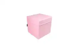 Decathlon Zitkubus van roze kunstleer, 40x40x40 cm, met PU-schuim aanbieding