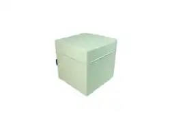 Decathlon Zitkubus van groen kunstleer, 40x40x40 cm, met PU-schuim aanbieding